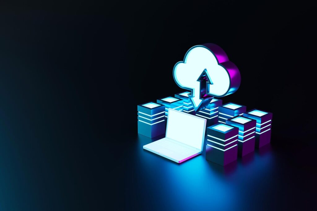 Cloud computing concept technology data center cloud service 3d rendering illustration 20693 783